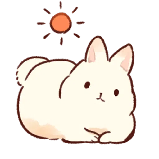 Soft and cute rabbit - Sticker 2