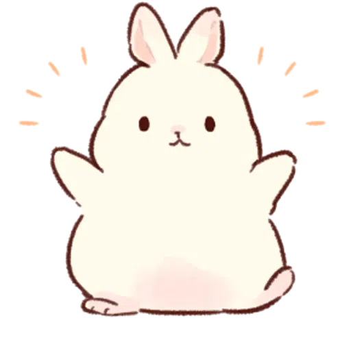 Soft and cute rabbit- Sticker