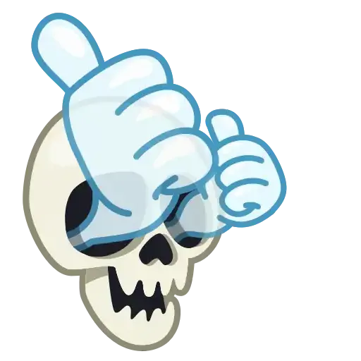 Skull Animated - Sticker
