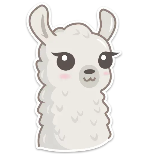 Cute lama - Sticker 2