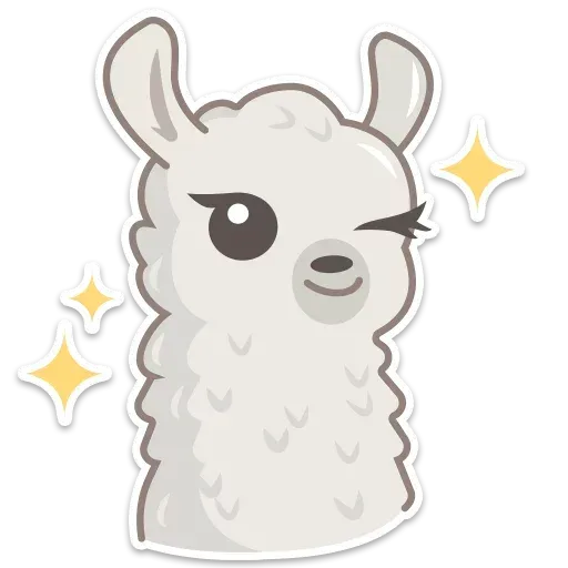Cute lama - Sticker