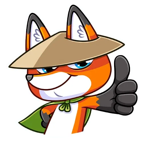 Samurai Fox- Sticker