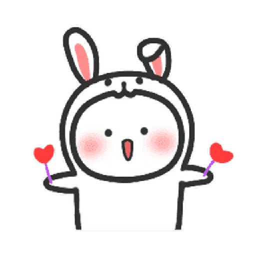 Happy baby rabbit's daily life- Sticker
