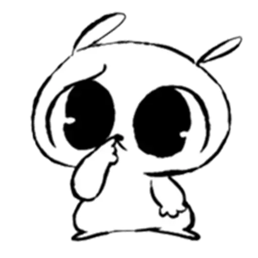 Drawn Bunny - Sticker 5