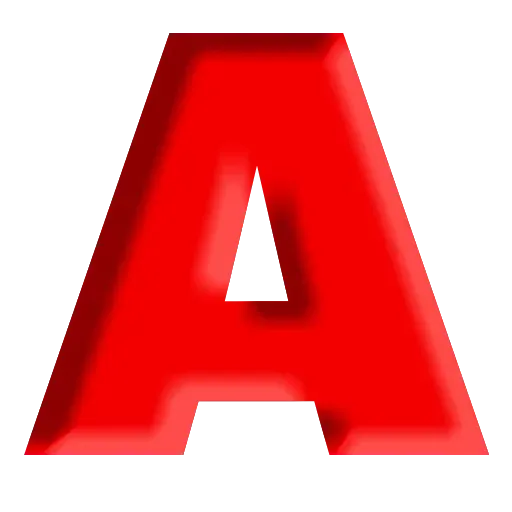 Red Alphabet- Sticker