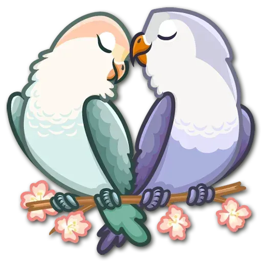 Love and Birds Sticker